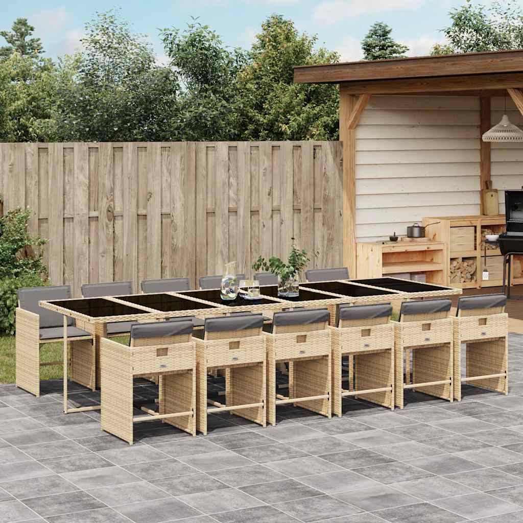 5-Delige Tuinset Met Kussens Poly Rattan