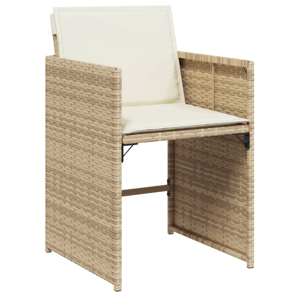 9-Delige Tuinset Met Kussens Poly Rattan