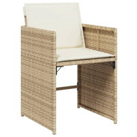9-Delige Tuinset Met Kussens Poly Rattan
