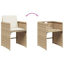 9-Delige Tuinset Met Kussens Poly Rattan