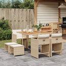 9-Delige Tuinset Met Kussens Poly Rattan