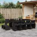 9-Delige Tuinset Met Kussens Poly Rattan