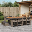 9-Delige Tuinset Met Kussens Poly Rattan