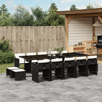 9-Delige Tuinset Met Kussens Poly Rattan
