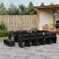 9-Delige Tuinset Met Kussens Poly Rattan