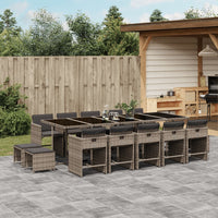 9-Delige Tuinset Met Kussens Poly Rattan