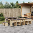 9-Delige Tuinset Met Kussens Poly Rattan
