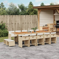 9-Delige Tuinset Met Kussens Poly Rattan