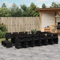 9-Delige Tuinset Met Kussens Poly Rattan
