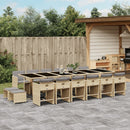 9-Delige Tuinset Met Kussens Poly Rattan
