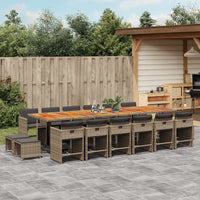 9-Delige Tuinset Met Kussens Poly Rattan
