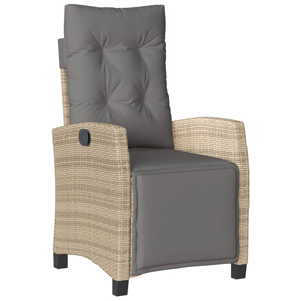 4-Delige Tuinset Met Kussens Poly Rattan Beige