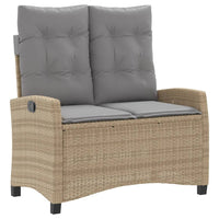 4-Delige Tuinset Met Kussens Poly Rattan Beige