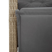 4-Delige Tuinset Met Kussens Poly Rattan Beige