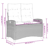 4-Delige Tuinset Met Kussens Poly Rattan Beige