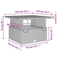 4-Delige Tuinset Met Kussens Poly Rattan Zwart