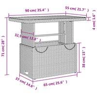 4-Delige Tuinset Met Kussens Poly Rattan Zwart