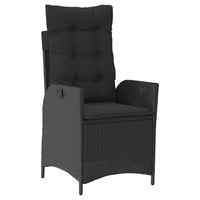 4-Delige Tuinset Met Kussens Poly Rattan Zwart