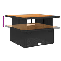 4-Delige Tuinset Met Kussens Poly Rattan Zwart
