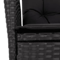 4-Delige Tuinset Met Kussens Poly Rattan Zwart