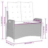 4-Delige Tuinset Met Kussens Poly Rattan Zwart