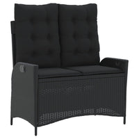 4-Delige Tuinset Met Kussens Poly Rattan Zwart