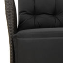 4-Delige Tuinset Met Kussens Poly Rattan Zwart