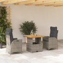 Tuinset Met Kussens Poly Rattan Grijs