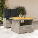 Tuinset Met Kussens Poly Rattan Grijs