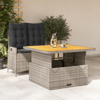 Tuinset Met Kussens Poly Rattan Grijs