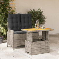 Tuinset Met Kussens Poly Rattan Grijs