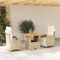 Tuinset Met Kussens Poly Rattan Beige