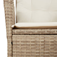 5-Delige Tuinset Met Kussens Poly Rattan Beige