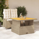 5-Delige Tuinset Met Kussens Poly Rattan Beige