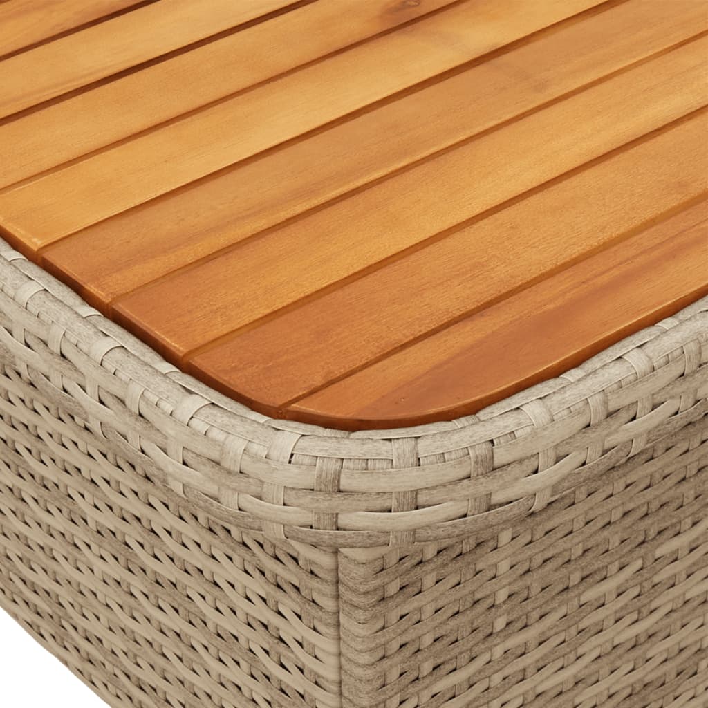 3-Delige Tuinset Met Kussens Poly Rattan Beige