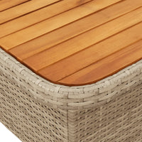 3-Delige Tuinset Met Kussens Poly Rattan Beige