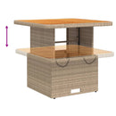 3-Delige Tuinset Met Kussens Poly Rattan Beige