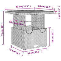 3-Delige Tuinset Met Kussens Poly Rattan Beige