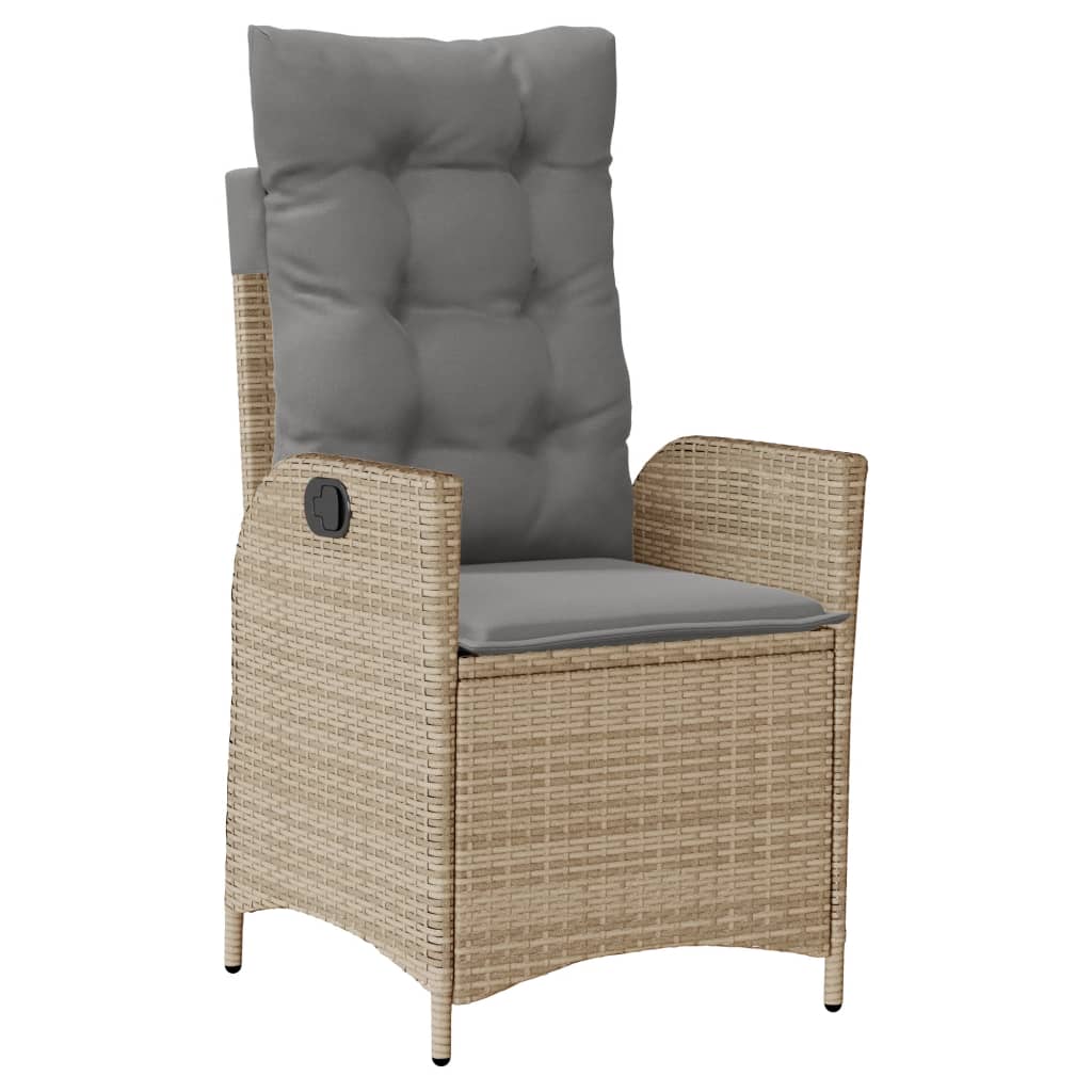 5-Delige Tuinset Met Kussens Poly Rattan Beige