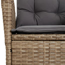 5-Delige Tuinset Met Kussens Poly Rattan Beige