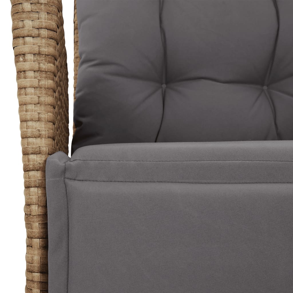 4-Delige Tuinset Met Kussens Poly Rattan Beige