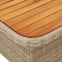 4-Delige Tuinset Met Kussens Poly Rattan Beige