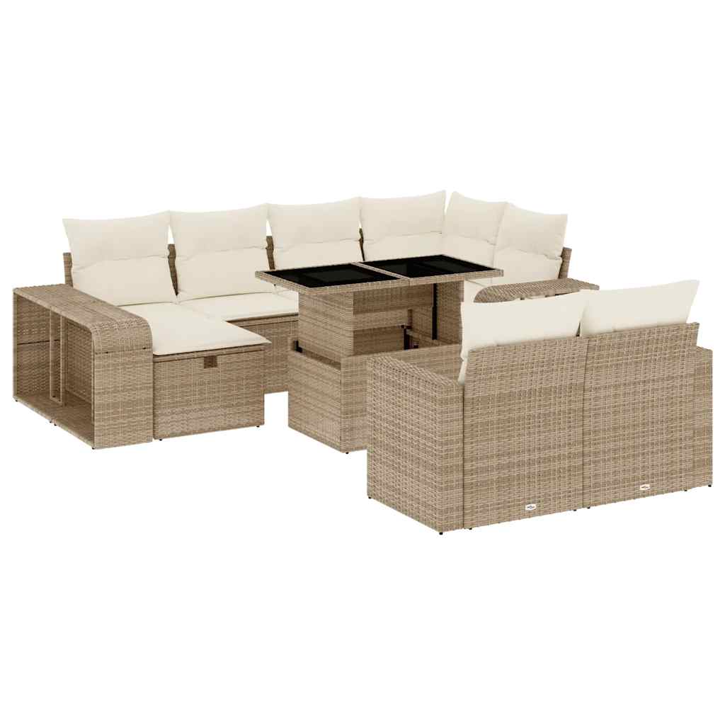 1 Tuinset Met Kussens Poly Rattan