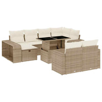 1 Tuinset Met Kussens Poly Rattan