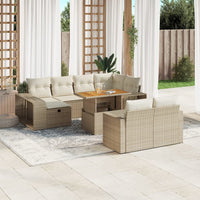 1 Tuinset Met Kussens Poly Rattan