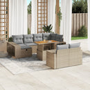 1 Tuinset Met Kussens Poly Rattan