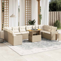 1 Tuinset Met Kussens Poly Rattan