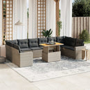 1 Tuinset Met Kussens Poly Rattan