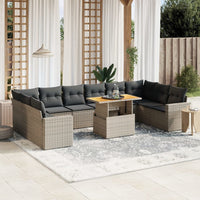 1 Tuinset Met Kussens Poly Rattan