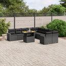 1 Tuinset Met Kussens Poly Rattan